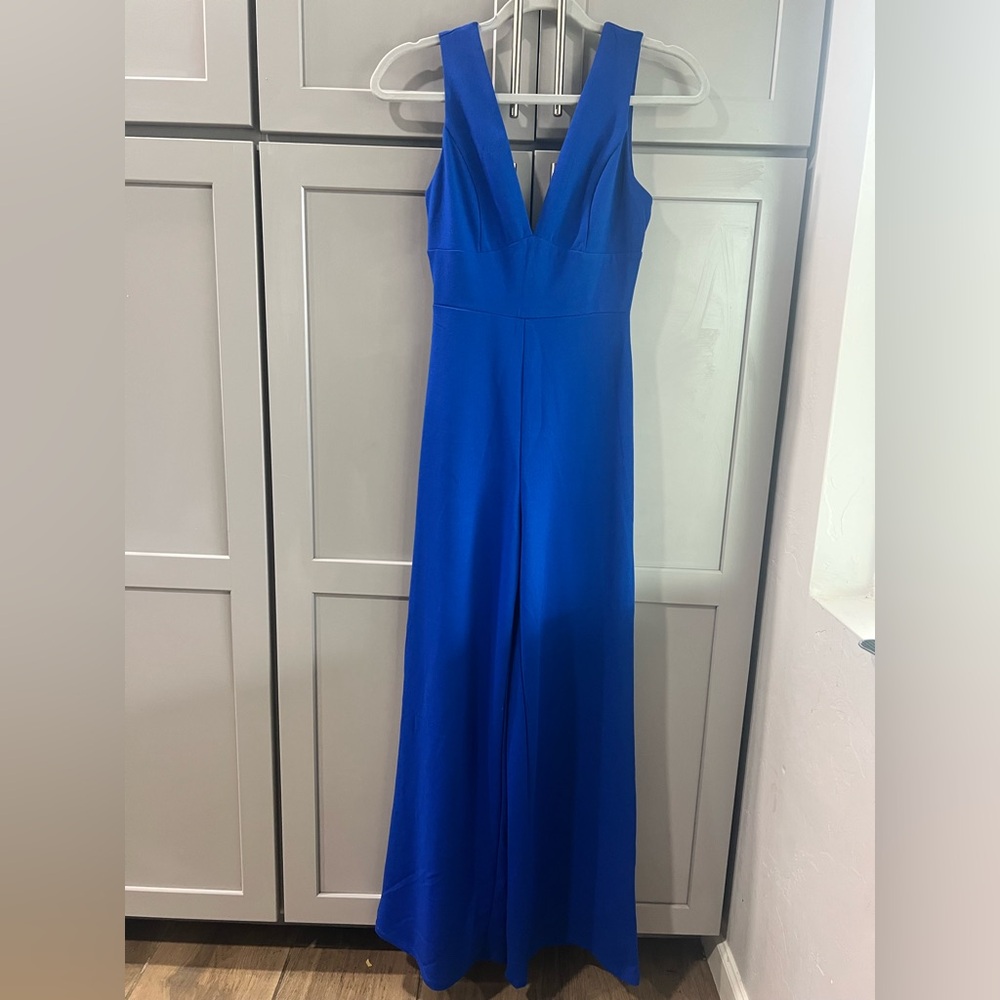 Joe & Elle Royal Blue V-Neck Jumpsuit